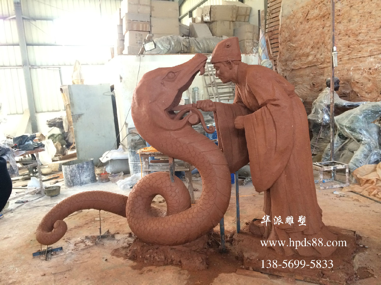 合肥華派雕塑制作壽縣古城成語典故雕塑！